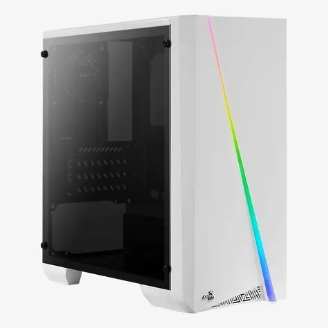 Aerocool Cylon Mini bílá / PC skříň / Mini Tower / microATX, Mini-ITX / tvrzené sklo / bez zdroje
