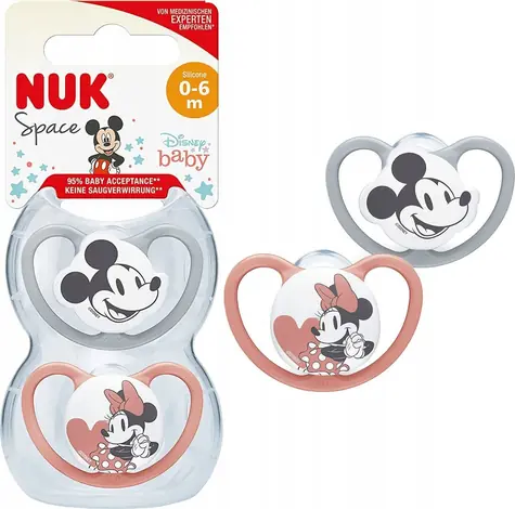 NUK Dudlík Space Mickey / Dudlík / 0-6 měsíců / 2 ks