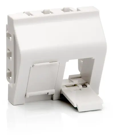 Equip Krycí rámeček French Modular bílá / Krycí rámeček / 2x Keystone / 45x45 mm / RAL9010