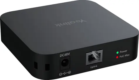 Yealink PoE injektor černá / Síťové příslušenství / IEEE 802.3af / IEEE 802.3at / 48 V / 2 A
