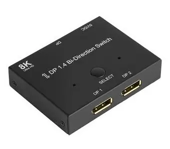 Good Connections DP1.4 Switch 2:1 černá / DisplayPort přepínač / 8K 30Hz / HDCP 2.2