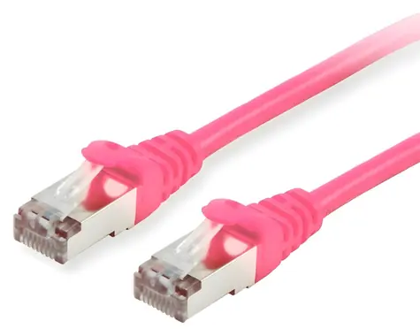 Equip Cat6 S/FTP růžová / Patch kabel / RJ-45 / 1 m / 250 MHz / LSZH / PoE+