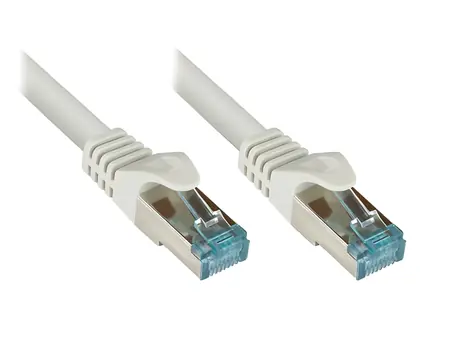 Good Connections šedá / Patch kabel / Cat.6A / S/FTP / 0,5 m / 10 Gbit/s