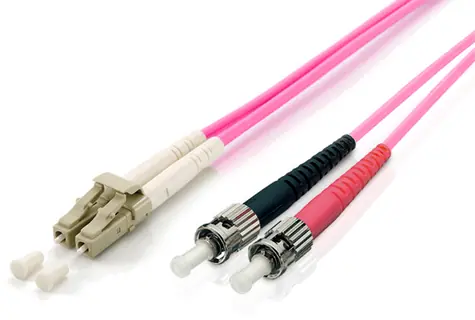 Equip optický kabel LC-ST OM4 5m fialová / Patch kabel / Multimode / Duplex / LSZH plášť