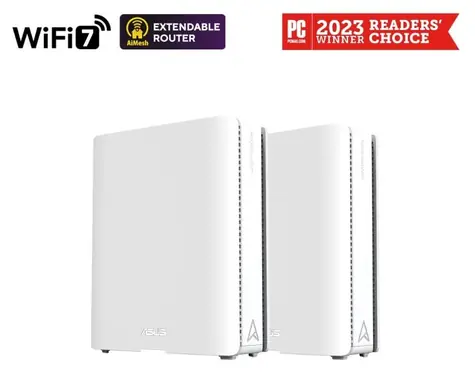 ASUS ZenWiFi BQ16 bílá 2-pack / Mesh router / WiFi 7 / 2.4 + 5 + 6 GHz / AiMesh / 2x WAN/LAN + 3x LAN