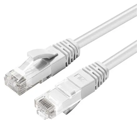 MicroConnect CAT6A UTP 0,25m bílá / Síťový kabel / LSZH / PoE / RJ-45