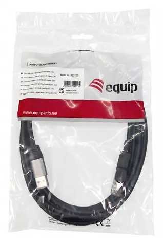 Equip Adaptér USB-C+USB-A - RJ45 černý / Adaptér / Gigabit Ethernet / 3 m / Plug & Play