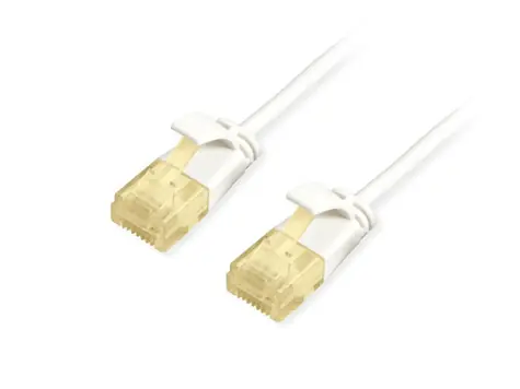 Equip Cat6a SlimFlex bílá / Patch kabel / U/UTP / 1 m / 2× RJ-45 / LSZH / PoE+
