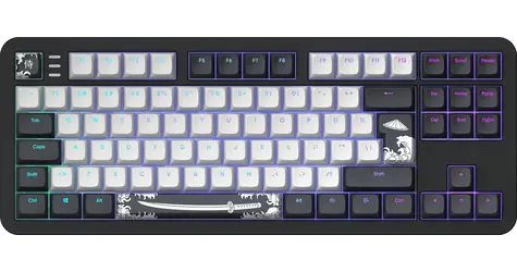 Dark Project ALU87B Bushido / Herní klávesnice mechanická / G3Ms Moonstone / RGB / USB / ISO Layout