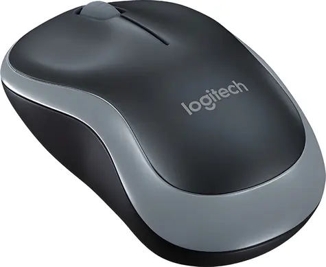 Logitech M185 nano šedá / Myš / bezdrátová / optická / 1000 DPI / USB přijímač