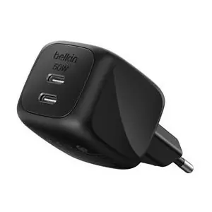 Belkin BOOST CHARGE WCH019kqBK černá / Nabíječka / 2x USB-C / 50W / PD / PPS