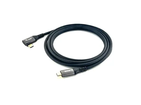 Equip USB-C - USB-C 90° černá / Kabel / USB 2.0 / PD 100 W / 3 m