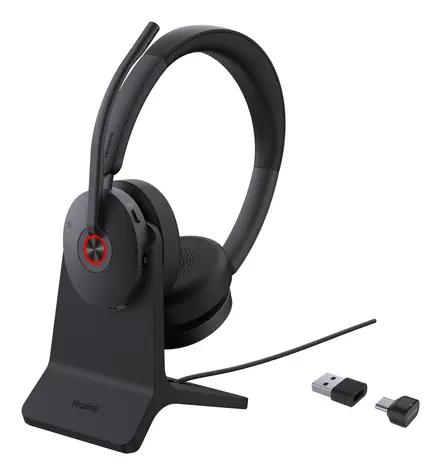 Yealink BH74 (MS Teams) černá / Stereo náhlavní souprava / mikrofon / stojánek / Bluetooth 5.3 / USB-A/C dongle