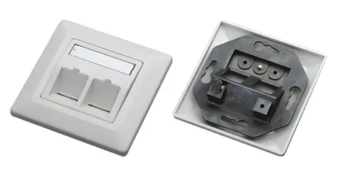 Xtendlan / TP zásuvka / 2x RJ-45 / pod omítku / šikmý vývod / neosazená