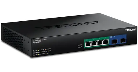 TRENDnet Switch 6-port 2.5G PoE++ / Switch / 6x 2,5 Gbps PoE++ / 1x 10G SFP+ / 240 W / GaN / Unmanaged