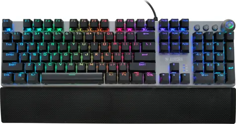 iBOX Aurora K-4 KRGD Red Switch černá / Herní klávesnice / Mechanická / RGB podsvícení / USB / 1,6 m
