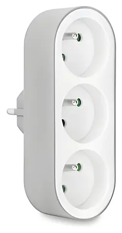 Connect IT Tripple Split bílá / Rozbočovací adaptér / 3 zásuvky / 230V