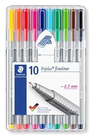 Staedtler Triplus 334 Box / Sada linerů / 10 ks / hrot 0,3 mm / mix barev