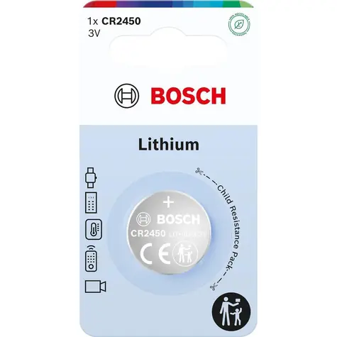 Bosch CR2450B1/00 / Knoflíková baterie / lithiová / 3V / 1 ks / v blistru