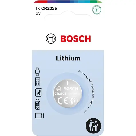 Bosch CR2025B1/00 / Knoflíková baterie / CR2025 Lithium / 3 V / 1 ks