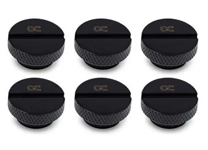 Alphacool Eiszapfen G1/4 černá / Zaslepovací šroubení / Vodní chlazení PC / 6 ks