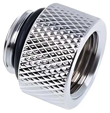 Alphacool Eiszapfen 10mm G1/4 AG-IG chromová / Adaptér / Vodní chlazení / Mosaz / Rovný