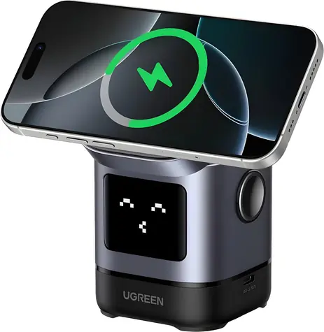 Ugreen Uno W709 / Bezdrátová nabíječka 2v1 / MagSafe/Qi2 / USB-C / 15 W