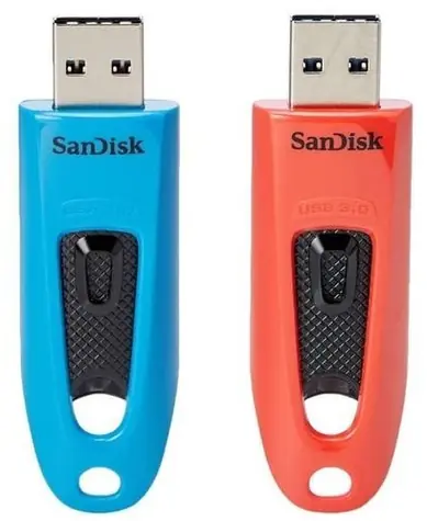SanDisk Ultra 64 GB Twin Pack modrá / Flash disk / USB 3.0 / 2 ks / čtení až 130 MB/s