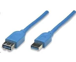 Manhattan prodlužovací kabel USB 3.0 A-A modrý / Kabel / 2 m / 5 Gb/s