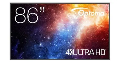 86" Optoma N3861K černá / Komerční panel / 4K UHD / Android 11 / 24/7 / HDMI