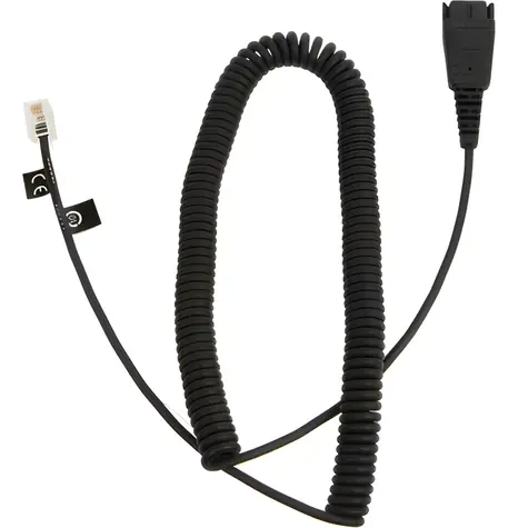 Jabra kabel QD-RJ10 černý spirálový / Kabel / 0,5-2 m / QD konektor / pro Siemens