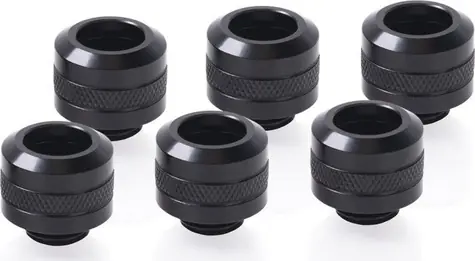 Alphacool Eiszapfen Pro černá / Šroubení pro hardtube / 13mm / G1/4" / 6 ks