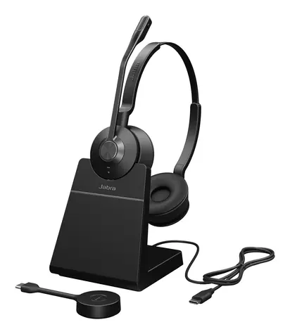 Jabra Engage 55 SE UC Stereo černá / Sluchátka / Stereofonní / S mikrofonem / Nabíjecí stojánek Link 400c