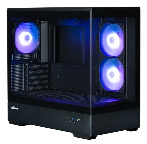 Zalman P30 černá/bílá / PC skříň / Mini-Tower / mATX / Tvrzené sklo