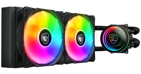 Cougar Poseidon Elite ARGB 240 černá / Vodní chladič CPU / 2x 120mm / 500-2200 RPM / Intel & AMD