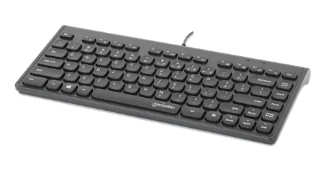 Manhattan Slim USB klávesnice černá / Klávesnice / membránová / 82 kláves / 1,5 m
