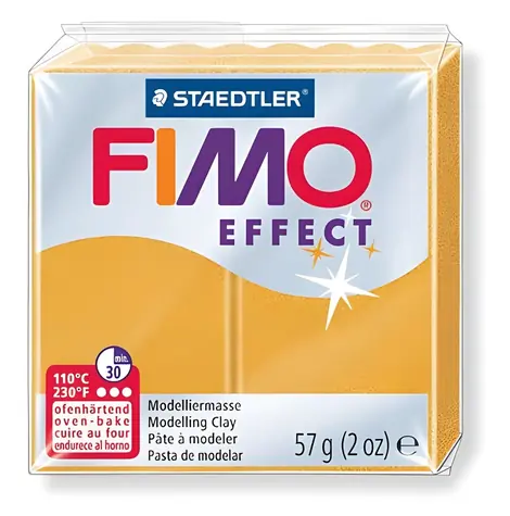 FIMO Modelovací hmota Effect Metallic zlatá / 57 g / kovový třpytivý efekt / pečení 110 °C, 30 min