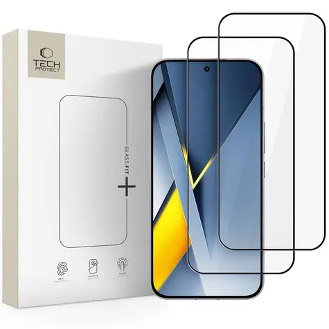 Tech-Protect Glass Fit+ černá / Tvrzené sklo / Xiaomi POCO F8 Pro/Ultra / 2 ks