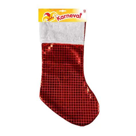 RAPPA Vánoční punčocha červená / Vánoční dekorace / 43 cm