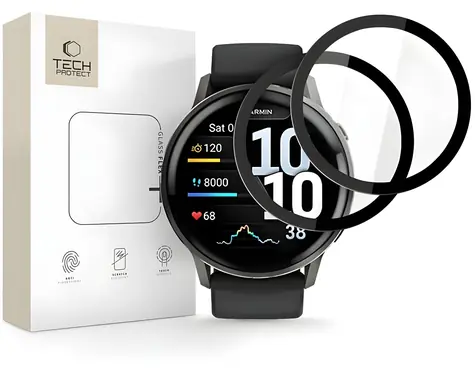 Tech-Protect Glass Flex+ pro Garmin Venu 4 45mm černá / Ochranné sklo / 2 ks