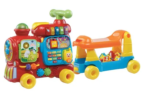 VTECH ABC Vláček 3v1 / Odrážedlo, tahací hračka a herní deska / od 12 do 36 měsíců