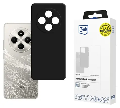 3mk Matt Case černá / Ochranný kryt / Xiaomi POCO C75