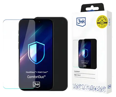 3mk ComfortDuo černá pro Samsung Galaxy A17 5G / Sada tvrzené sklo a kryt / HardGlass + Matt Case