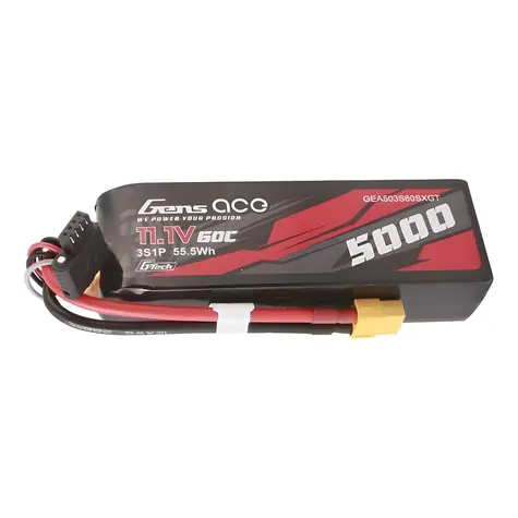 Gens ace G-Tech 5000mAh 3S1P / LiPo baterie / 11,1 V / 60C / Short-Size / XT60