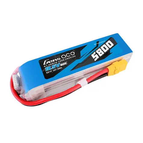 Gens ace 5800mAh 18,5V 60C / Akumulátor Li-Po / 5S1P / Konektor XT90 / 669 g