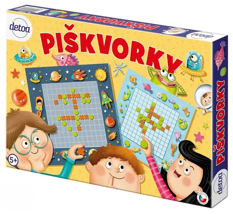 DETOA Hra Piškvorky / Oboustranný hrací plán / dřevěné kameny / od 5 let