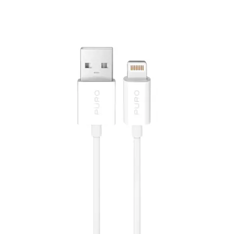 Puro TPE bílá / Datový kabel USB-A - Lightning / 12 W / 3 m