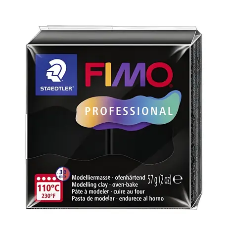 FIMO Modelovací hmota professional černá / 57 g / pečení v troubě 110 °C