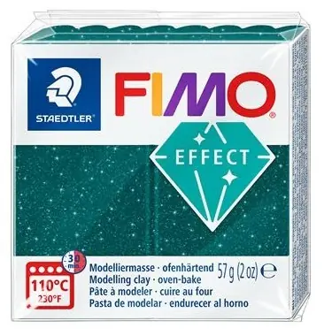 FIMO Modelovací hmota Effect Galaxy zelená / 57 g / třpytivý mika efekt / pečení 110 °C, 30 min