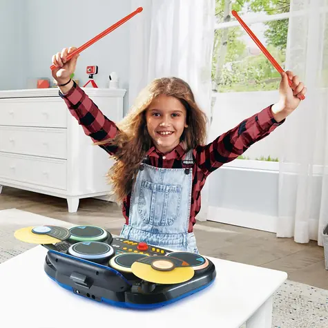 VTECH Elektronická bicí souprava Kidimagic DJ Drums / Bluetooth / světelné efekty / 6-12 let